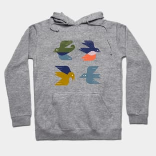 Four Birds Grid Hoodie